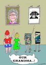 Cartoon: nostalgia (small) by kar2nist tagged nostalgia,phones,smartphones,technology