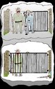 Cartoon: Painter at Work (small) by kar2nist tagged painter,gate,sentry,painting