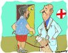 Cartoon: prevention at source (small) by kar2nist tagged dogbite,doctor,bandage
