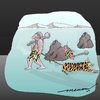 Cartoon: Pulling wool over (small) by kar2nist tagged caveman,tiger,deceiving