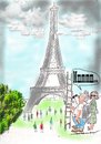 Cartoon: Sizing Up (small) by kar2nist tagged eiffel climbing paris ladder