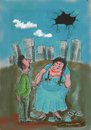 Cartoon: Tenacity of Women (small) by kar2nist tagged women,tenacity,dress,sky