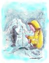 Cartoon: Territorial Conflicts (small) by kar2nist tagged animals,territorial,conflicts,intruder,fishing,artic,antartic,ice,floes