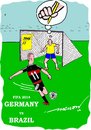 Cartoon: The Foot of God (small) by kar2nist tagged fifa,football,germany,brazil,goals,defeat