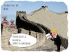 Cartoon: The Great Wll Nut of USA (small) by kar2nist tagged trump,usa,mexican,wall,chinese