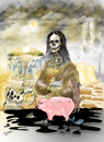 Cartoon: MONA LISA (small) by Majdoub Abdelwaheb tagged pollution