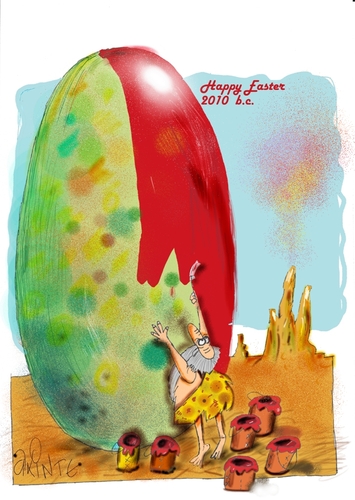 Cartoon: easter 2010 B.C. (medium) by axinte tagged axi