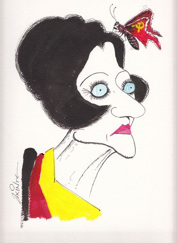 Cartoon: herta muller (medium) by axinte tagged axi