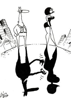 Cartoon: Shades! (medium) by Gelico tagged shade,shadow,man,women,gelico