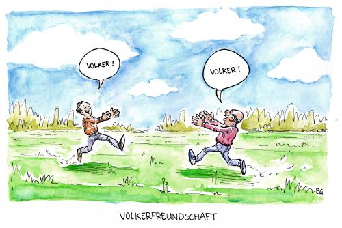 Cartoon: Wiedersehen macht Freude. (medium) by Bülow tagged freund,freunde,freundschaft,friend,friends,friendship,schwul,gay,völker,volk,völkerfreundschaft,volker,freundschaft,freunde,wiedersehen,partnerschaft,beziehung,männer,mann,schwul,homo,homosexuell,homosexualität,freuen,freude,liebe,name,namensvettern