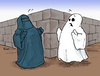 Cartoon: Buuhrka (small) by Bülow tagged burka islam muslim moslem ghost gespenst schreck