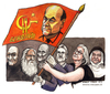 Cartoon: Avanti popolo (small) by Niessen tagged italy,elections,politicians,bersani,dalema,bindi,stalin,comunism