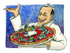 Cartoon: Bella Napoli (small) by Niessen tagged berlusconi,garbage,spazzatura,pizza,napoli,naples