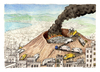 Cartoon: Bella Napoli (small) by Niessen tagged vesuvius vulcan garbage neaples trash fire burning recycling city