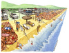 Cartoon: Bella vita privat beach (small) by Niessen tagged beach summer privat luxus crowd strand sommer menge
