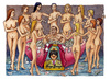 Cartoon: Bunga bunga (small) by Niessen tagged berlusconi bunga ghedafi dancing money party girls papi naked