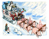 Cartoon: Buon Natale Italia (small) by Niessen tagged pigs garbage trash christmas snow white happy