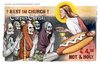 Cartoon: Corpus Christi (small) by Niessen tagged religiöse bischof priester homosexuelle unrein tunika beten