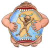 Cartoon: Crescita infinita (small) by Niessen tagged eat world hunger africa growth essen welt wachstum