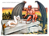 Cartoon: Devils (small) by Niessen tagged teufel,dämon,satan,frau,schlange,versuchung,hölle,alptraum
