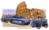 Cartoon: Escort service in rome (small) by Niessen tagged tank,police,politicians,rome,bmw,escort,motorcycle