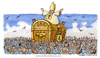 Cartoon: Il papa a Lampedusa (small) by Niessen tagged papa mare isola profughi cassaforte banca tesoro saluto pope sea island refugees safe bank treasure greeting papst meer insel flüchtlinge sicher schatz gruß