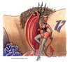 Cartoon: La casa del diavolo (small) by Niessen tagged demon devil gate door heaven hell