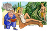 Cartoon: Perfect man (small) by Niessen tagged prince,king,toad,frog,castle,rolls,royce,tarzan,faun,wild,beautiful,desire