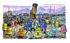 Cartoon: Terra dei fuochi (small) by Niessen tagged rifiuti tossico fuoco italia sud campania ballare garbage waste toxic fire italy south dancing müll gift feuer italien süden kampanien tanzen