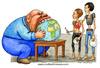 Cartoon: The good family father (small) by Niessen tagged eat world globe rich poor fat thin hunger