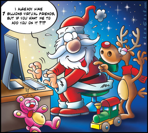 Santa Claus By Carayboo | Famous People Cartoon | TOONPOOL