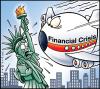 Cartoon: Crisis (small) by Carayboo tagged crisis,ny,plane,liberty,money,cash,dollar,terrorist,policy,finance
