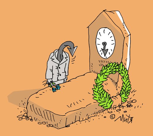 Cartoon: clock (medium) by mitya_kononov tagged mityacartoon