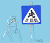 Cartoon: road sign (small) by mitya_kononov tagged mityacartoon