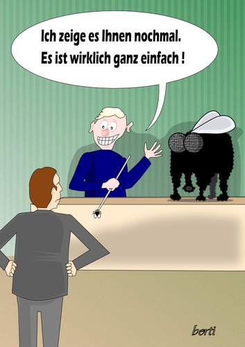 Cartoon: Der nette Kollege (medium) by berti tagged inkscape,wichtigtuer,geschiss,elephant,fly,elefant,mücke