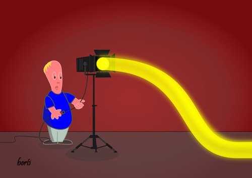 Cartoon: Spot an (medium) by berti tagged inkscape,spotlight,spot,krümmung,licht,scheinwerfer