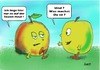 Cartoon: Herbstblues (small) by berti tagged apfel,faul,apple,addle,rotten,skin