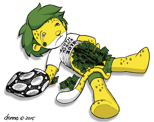 Cartoon: Zakumi exposed (medium) by donno tagged zakumi,fifa,world,cup,2010,south,africa