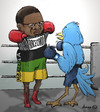 Cartoon: Sports Minister Fikile Mbalula (small) by donno tagged twitter,twar,fikile,mbalula,basson,box,boxing