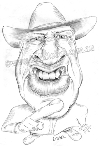 Cartoon: Bob Katter (medium) by kullatoons tagged bob,katter,politician