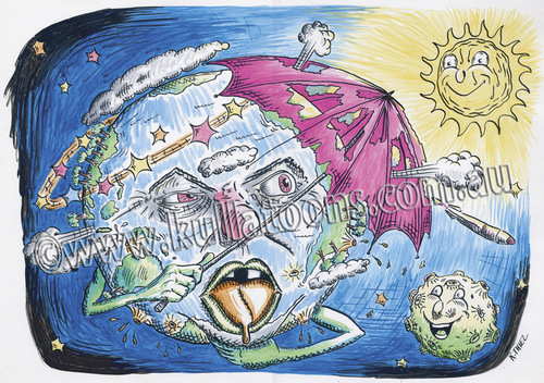 Sick Earth By kullatoons | Nature Cartoon | TOONPOOL