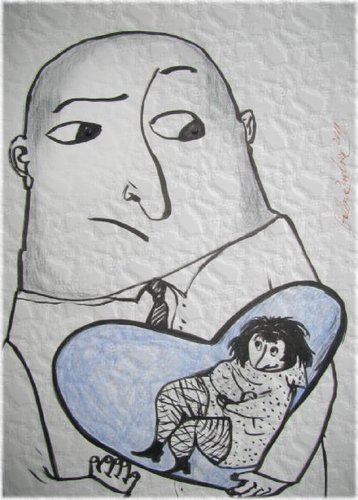 Cartoon: Big love (medium) by galina_pavlova tagged relationship