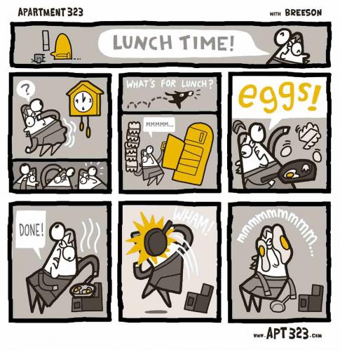 Lunch Time! By breeson | Media & Culture Cartoon | TOONPOOL