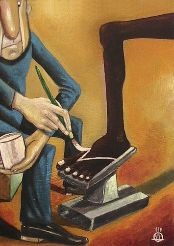 Cartoon: body art (medium) by drljevicdarko tagged body,art