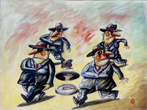 Cartoon: body guard (medium) by drljevicdarko tagged body,guard