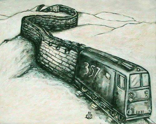 Cartoon: train wall (medium) by drljevicdarko tagged train,wall