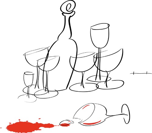 Cartoon: commotion (medium) by Herme tagged bar,wine,drinks,drunk