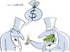 Cartoon: trickery (small) by Herme tagged banker businesses money