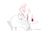 Cartoon: Wine Musa (small) by Herme tagged wine musa