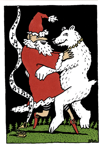 Cartoon: Der Weihnachtsmann tanzt (medium) by BiSch tagged weihnachtsmann,eisbär,tanz,musik,grammophon,weihnachtsmann,eisbär,tanz,grammophon,weihnachten,tanzen,freude